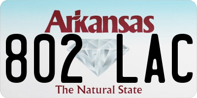 AR license plate 802LAC