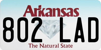 AR license plate 802LAD