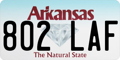 AR license plate 802LAF