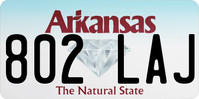 AR license plate 802LAJ