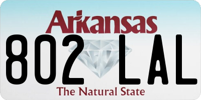 AR license plate 802LAL