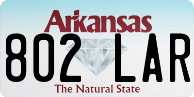 AR license plate 802LAR