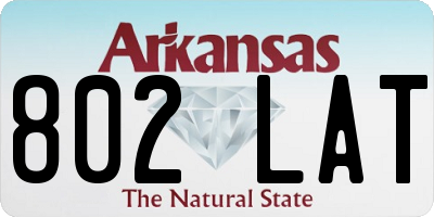 AR license plate 802LAT