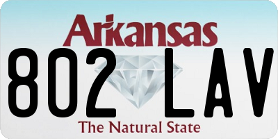 AR license plate 802LAV