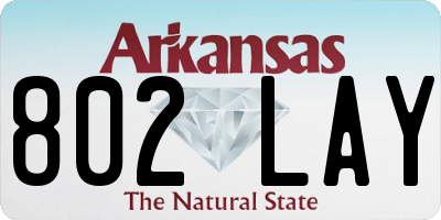 AR license plate 802LAY