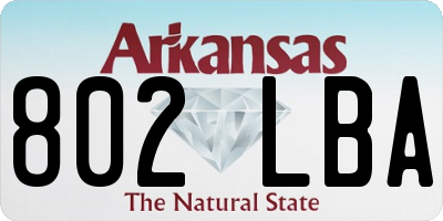 AR license plate 802LBA