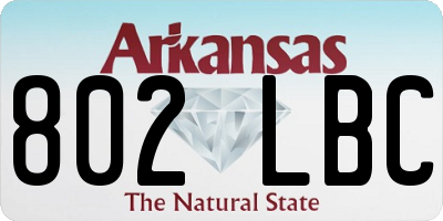 AR license plate 802LBC