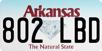 AR license plate 802LBD
