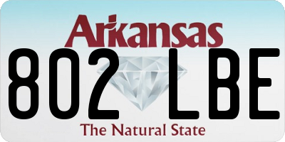 AR license plate 802LBE
