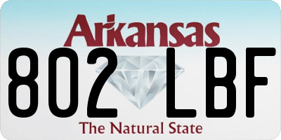 AR license plate 802LBF