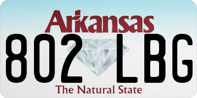 AR license plate 802LBG