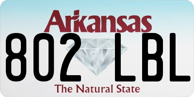 AR license plate 802LBL