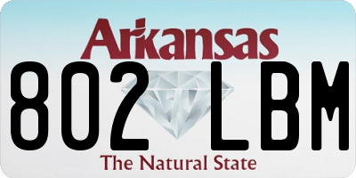AR license plate 802LBM