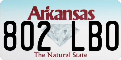 AR license plate 802LBO