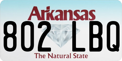 AR license plate 802LBQ