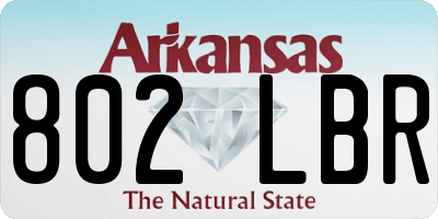 AR license plate 802LBR