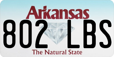 AR license plate 802LBS
