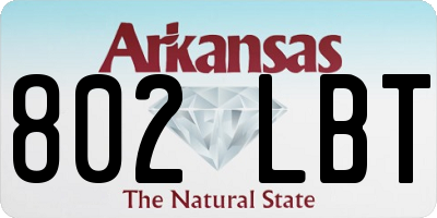 AR license plate 802LBT