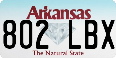AR license plate 802LBX