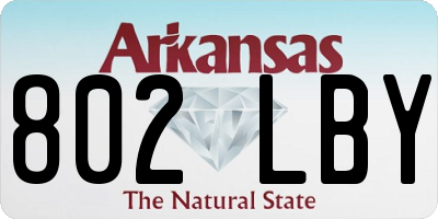 AR license plate 802LBY
