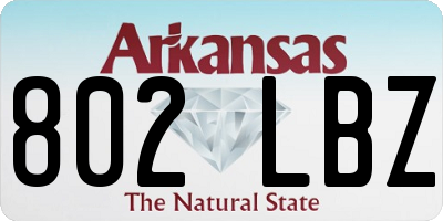 AR license plate 802LBZ