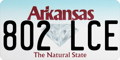 AR license plate 802LCE