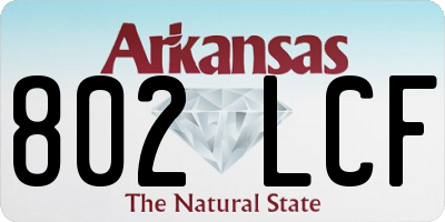 AR license plate 802LCF