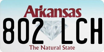 AR license plate 802LCH