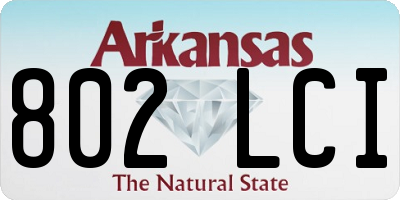 AR license plate 802LCI