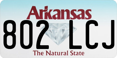 AR license plate 802LCJ