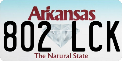 AR license plate 802LCK
