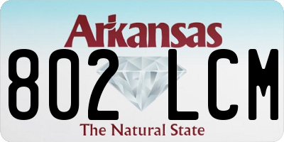AR license plate 802LCM