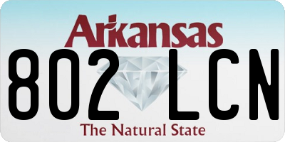 AR license plate 802LCN