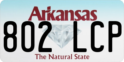 AR license plate 802LCP