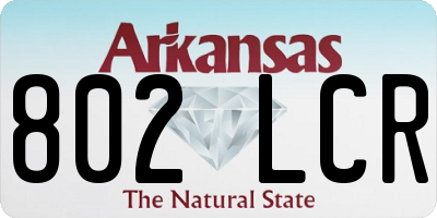 AR license plate 802LCR
