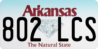 AR license plate 802LCS