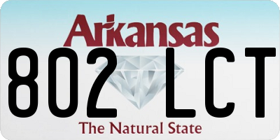 AR license plate 802LCT