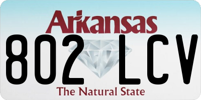 AR license plate 802LCV