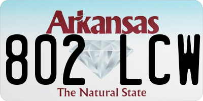 AR license plate 802LCW