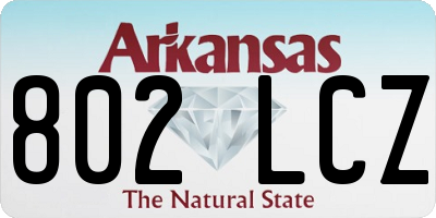 AR license plate 802LCZ