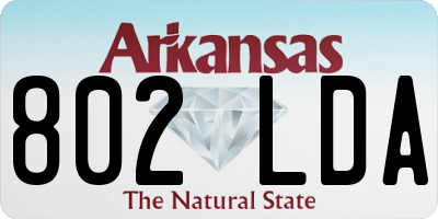 AR license plate 802LDA