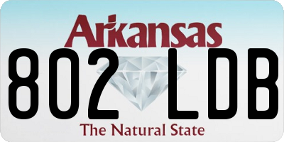 AR license plate 802LDB