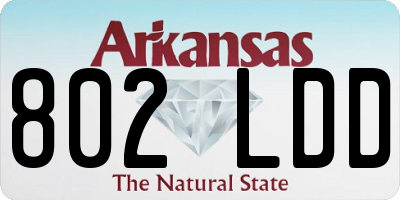 AR license plate 802LDD