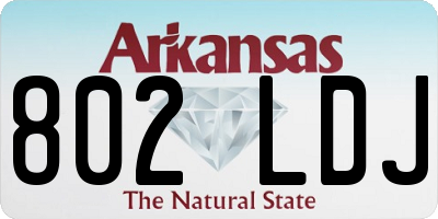 AR license plate 802LDJ