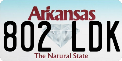 AR license plate 802LDK