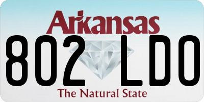 AR license plate 802LDO