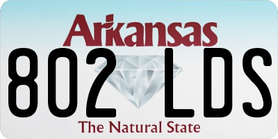 AR license plate 802LDS