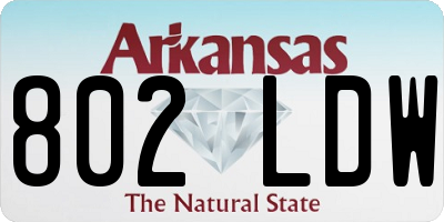 AR license plate 802LDW