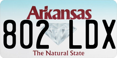 AR license plate 802LDX