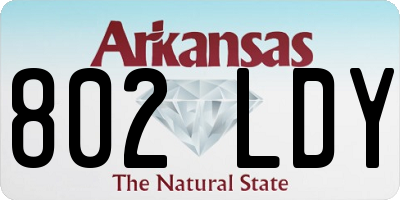 AR license plate 802LDY
